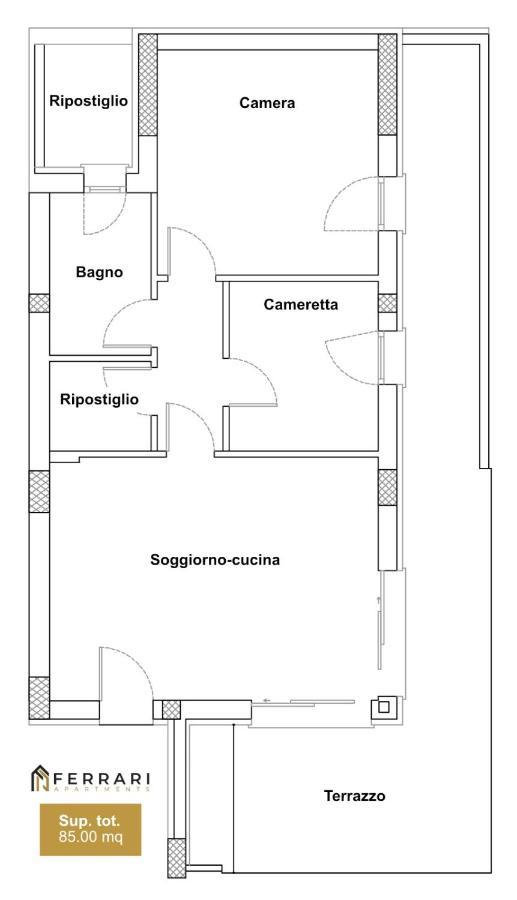 Ferrari Apartments Ponente Каорле Экстерьер фото